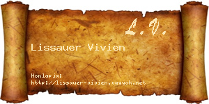 Lissauer Vivien névjegykártya